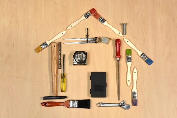 Huis gemaakt uit tools — Stockfoto