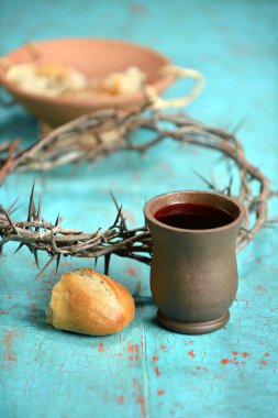 Cemaat sembolleri Vintage tablo üzerinde