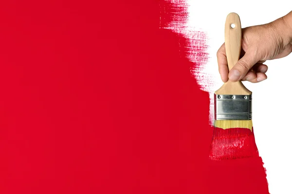 Pintura pared roja — Foto de Stock