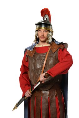 Roman Soldier with Sword clipart
