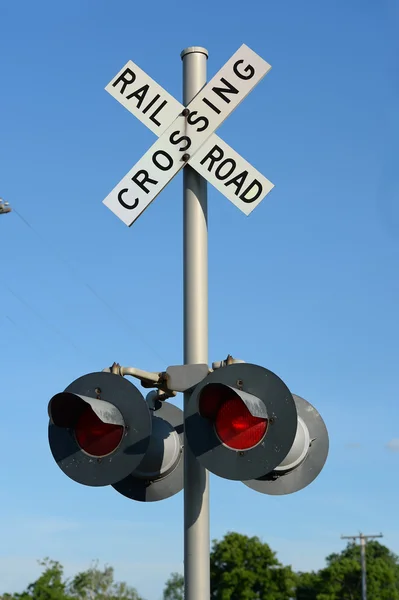 Railroad Crossing sign — Stock Photo, Image