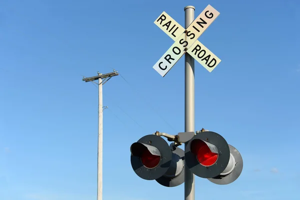 Railroad Crossing sign — Stock Photo, Image