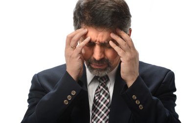 Stres altında Latin asıllı işadamı