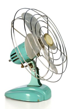 Beyaz arka plan üzerinde Vintage Fan