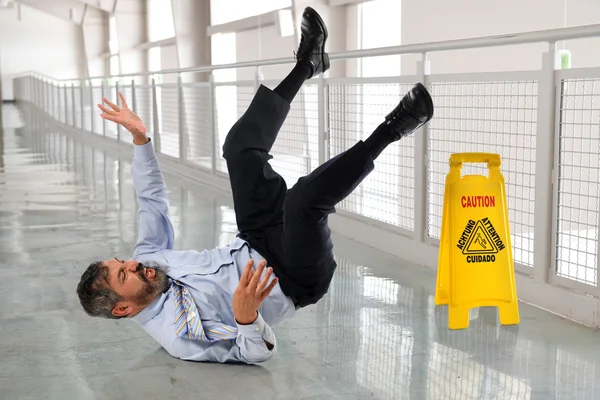 Hispanic Businessman Fallling — Stock Photo, Image