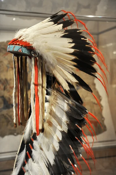 Detalhe do Native American Headdress — Fotografia de Stock