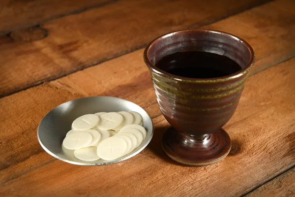 Communion Wafers and Wine — Stock fotografie