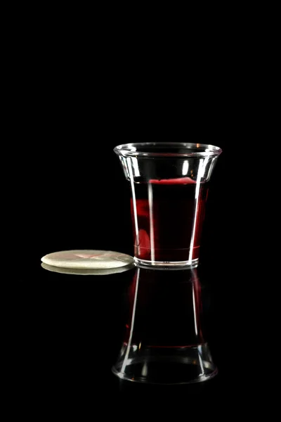 Communion Cup and Wafer — Stock Photo, Image