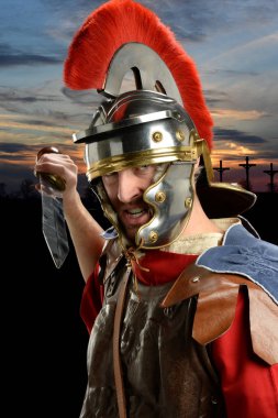 Calvary içinde geçmiş olan Roma asker
