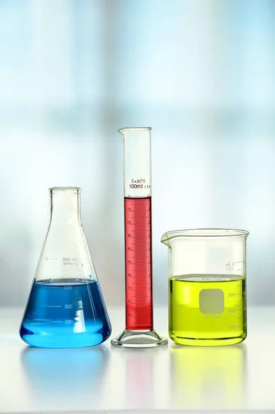 Laboratory Glassware on Table — Stock Photo, Image