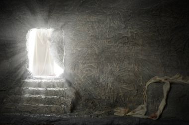 Jesus Leaving Empty Tomb clipart