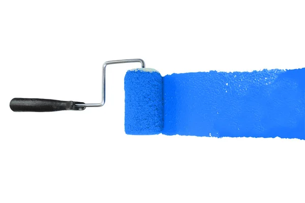 Paint Roller With Blue — Stock Photo, Image