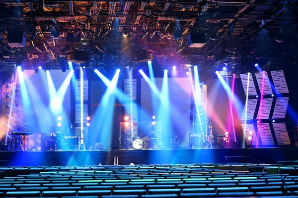 Stage With Colored Lighting — Stock Photo, Image