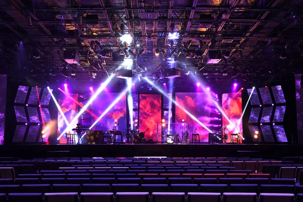 Stage With Lighting and Musical Instruments — Stock Photo, Image