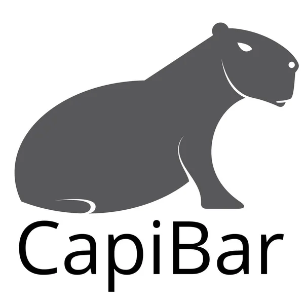 Capibara teken bar vector Stockillustratie