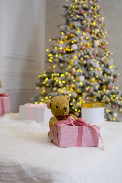 Χριστουγεννιάτικο Δέντρο Αρκουδάκι — Φωτογραφία Αρχείου