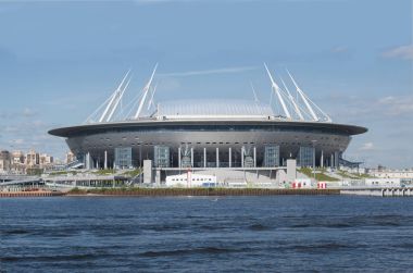 Futbol Stadyumu Zenit arena. Saint-Petersburg, Rusya Federasyonu