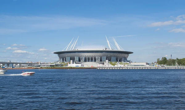 Piłka nożna Stadion areny Zenit. Saint-Petersburg, Federacja Rosyjska Zdjęcie Stockowe