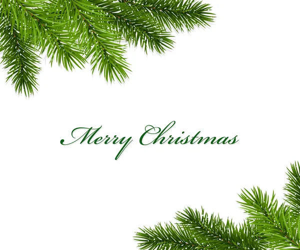 Χριστούγεννα το πλαίσιο με το δέντρο έλατου — Διανυσματικό Αρχείο