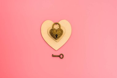 Nice red background with hearts and a love padlock for valentine
