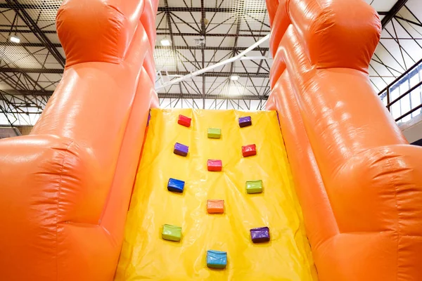 Inflatable castle to bounce and jump, with steps to climb. — 스톡 사진