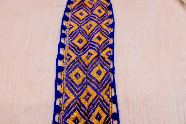 Traditionelle Stickerei Detail Eines Afrikanischen Äthiopischen Kleidungsstoffs — Stockfoto
