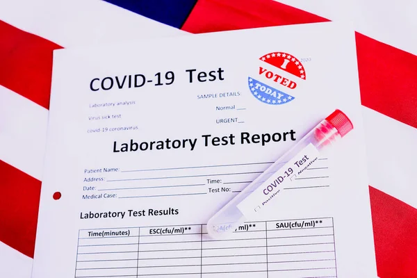 2020 American Presidential Elections Affected Covid Infections — Stock Photo, Image