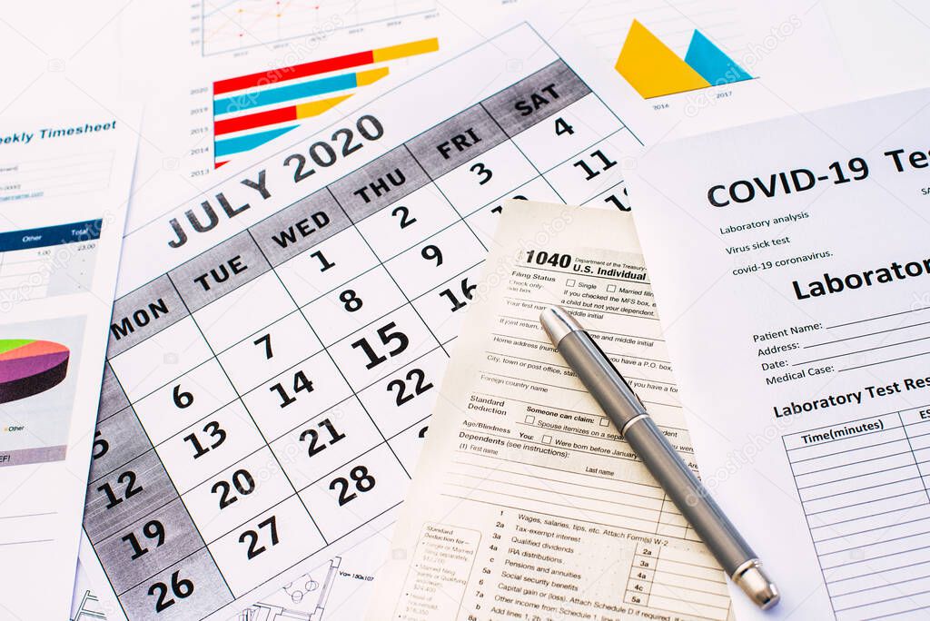 Covid19 disease extends the tax payment period until July 15, 2020 in america.