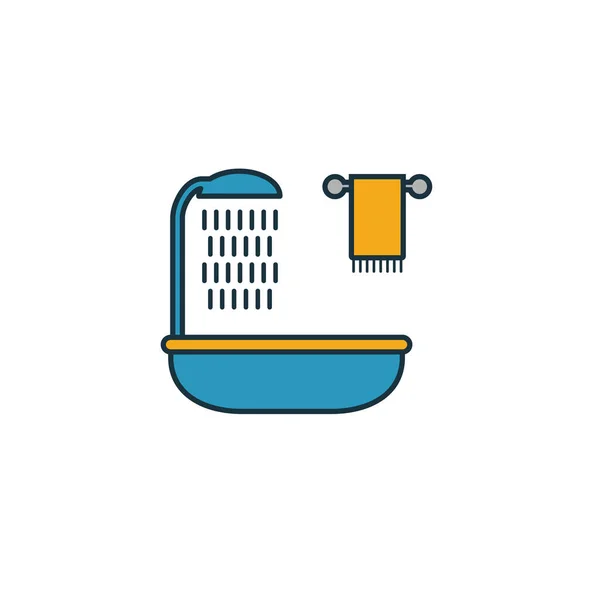 Fürdőszobai ikon. Egyszerű elem az ingatlan ikonok gyűjteményéből. Creative Bathroom ikon ui, ux, alkalmazások, szoftver és infografikák — Stock Vector