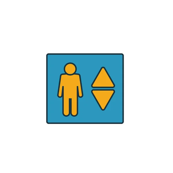 Icono del ascensor. Elemento simple de la colección de iconos de bienes raíces. Icono del elevador creativo ui, ux, aplicaciones, software e infografías — Vector de stock