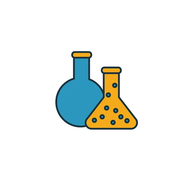 Icône chimie. Élément simple de la collection d'icônes scolaires. Icône de chimie créative ui, ux, applications, logiciels et infographies — Image vectorielle