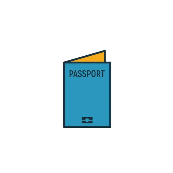 Internationaal paspoort icoon. Eenvoudig element uit toeristische iconen collectie. Creative International Passport icoon ui, ux, apps, software en infographics — Stockvector