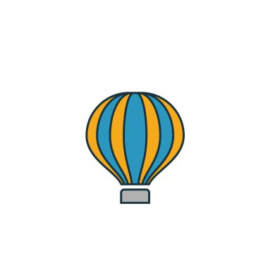 Hava Balonu ikonu. Taşıma simgeleri koleksiyonundan basit bir öge. Yaratıcı Air Ballon simgesi ui, ux, apps, yazılım ve bilgi grafikleri