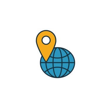 Harita Konumu simgesi. Seyahat simgeleri koleksiyonundan basit bir öge. Yaratıcı Harita Konum simgesi ui, ux, uygulamalar, yazılım ve bilgi grafikleri
