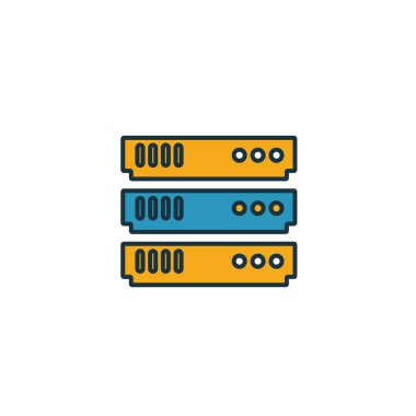 Sunucu simgesi. Web sunucu simgeleri koleksiyonundan basit bir öge. Yaratıcı Sunucu simgesi ui, ux, app, yazılım ve bilgi grafikleri