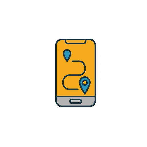 Routeicoon. Eenvoudig element uit toeristische iconen collectie. Creatieve route icoon ui, ux, apps, software en infographics — Stockvector