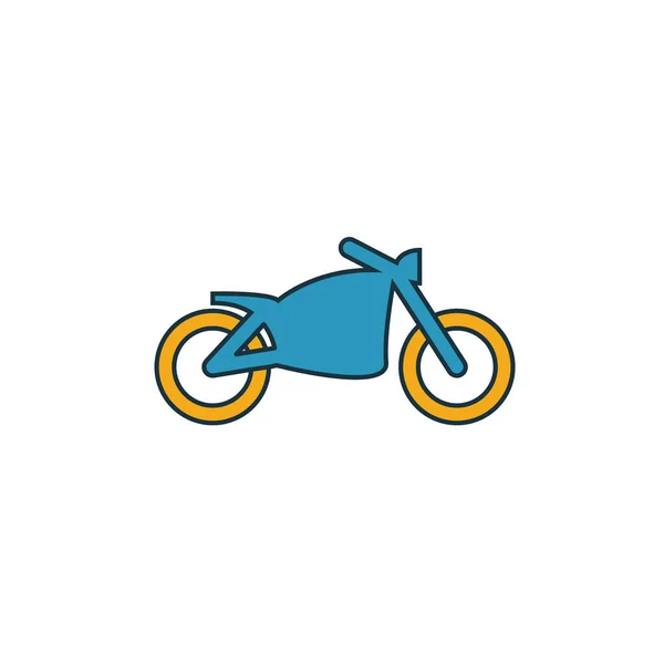 Ícone de motocicleta. Elemento simples da coleção de ícones de transporte. Creative Motorcycle ícone ui, ux, aplicativos, software e infográficos —  Vetores de Stock