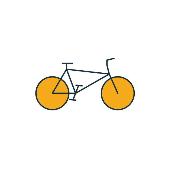 Icono de bicicleta. Elemento simple de la colección de iconos de transporte. Icono de bicicleta creativa ui, ux, aplicaciones, software e infografías — Vector de stock