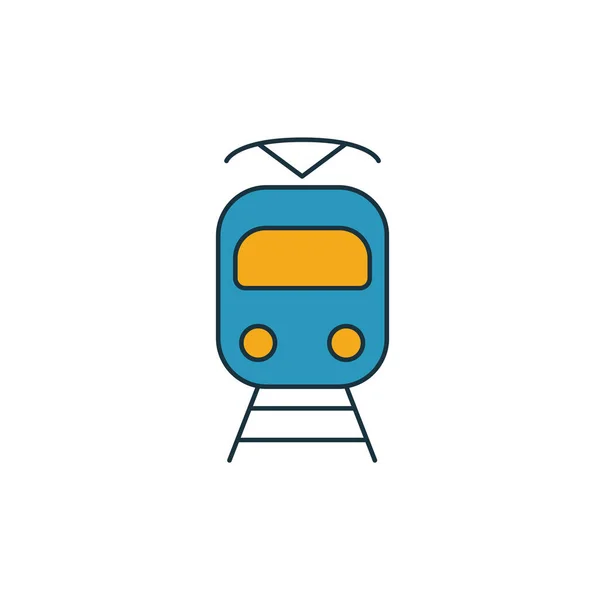 Spårvagnsikonen. Enkelt element från transport ikoner samling. Kreativ spårvagnsikon ui, ux, appar, programvara och infografik — Stock vektor