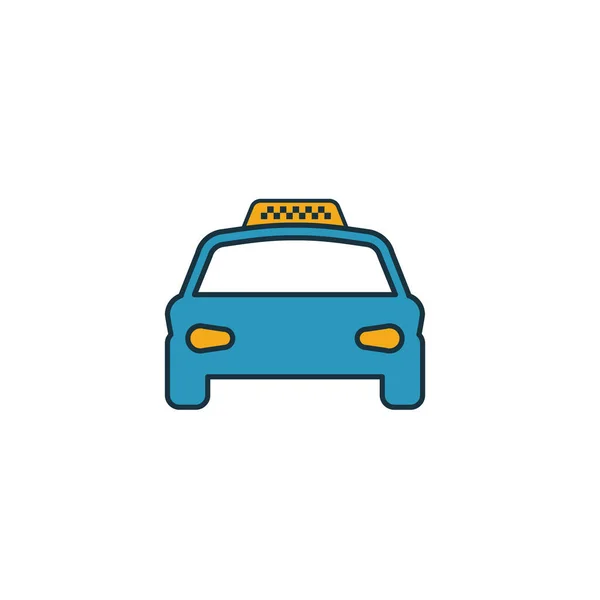 Icono del taxi. Elemento simple de la colección de iconos de transporte. Icono de taxi creativo ui, ux, aplicaciones, software e infografías — Archivo Imágenes Vectoriales