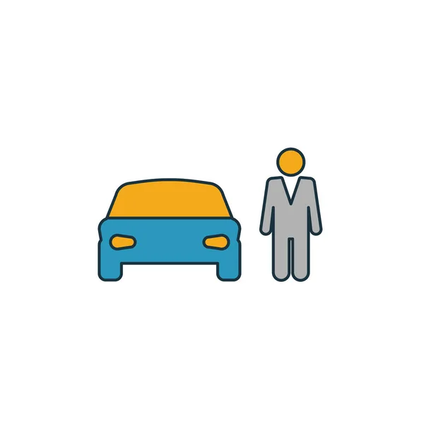 Εικονίδιο οδηγού αυτοκινήτου. Απλό στοιχείο από τη συλλογή εικόνων μεταφοράς. Creative Car Driver icon ui, ux, εφαρμογές, λογισμικό και infographics — Διανυσματικό Αρχείο