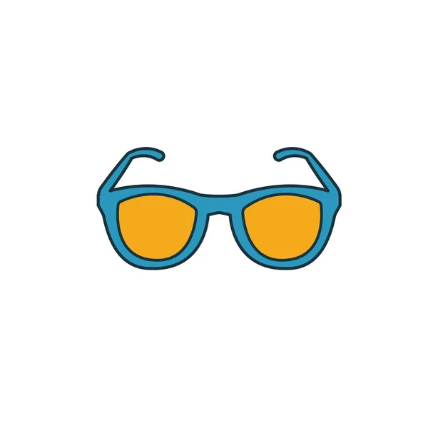 Icono de gafas de sol. Elemento simple de la colección de iconos de viaje. Icono de gafas de sol creativas ui, ux, aplicaciones, software e infografías — Vector de stock
