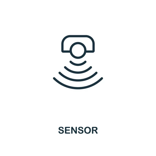 Sensor icon outline style. Thin line creative Sensor icon for logo, graphic design and more — Stock Vector