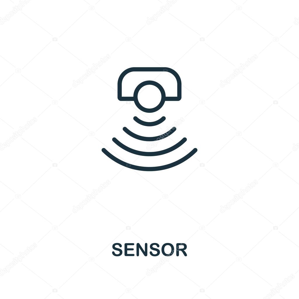 Sensor icon outline style. Thin line creative Sensor icon for logo, graphic design and more.