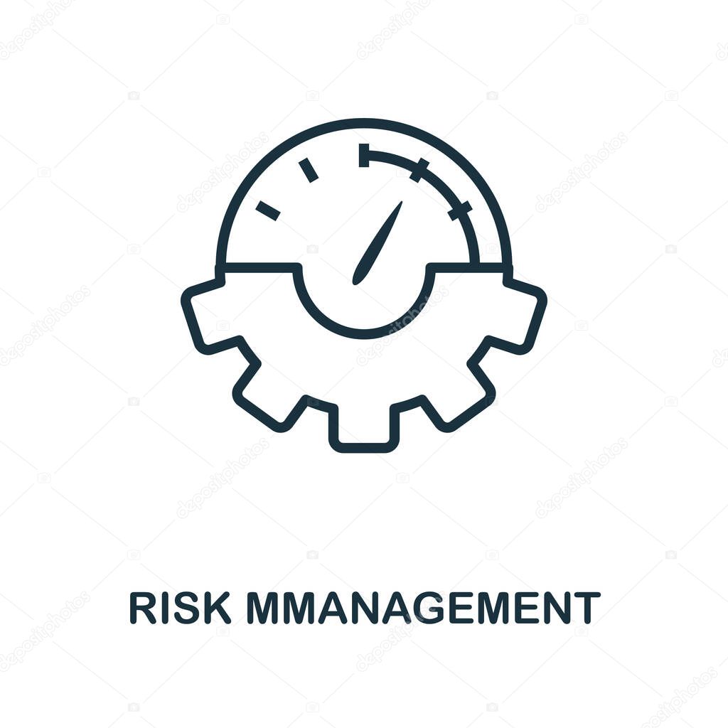 Risk Management icon outline style. Thin line creative Risk Management icon for logo, graphic design and more.