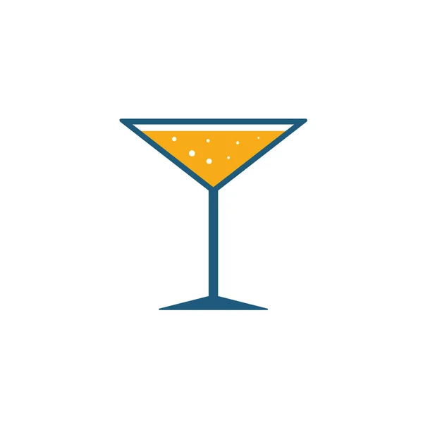 Martini Glass icon. Flat creative element from bar and restaurant icons collection. Colored martini glass icon for templates, web design and software — Stock Vector