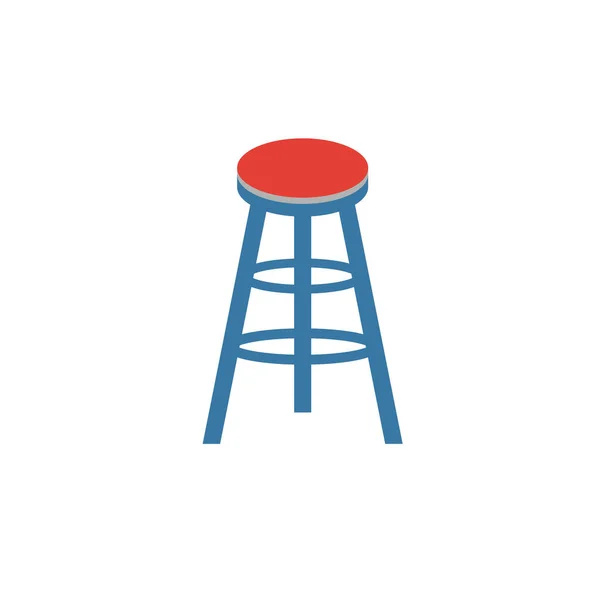 Ikon Bar Stool. Elemen kreatif datar dari koleksi ikon bar dan restoran. Ikon bangku bar berwarna untuk templat, desain web dan perangkat lunak - Stok Vektor
