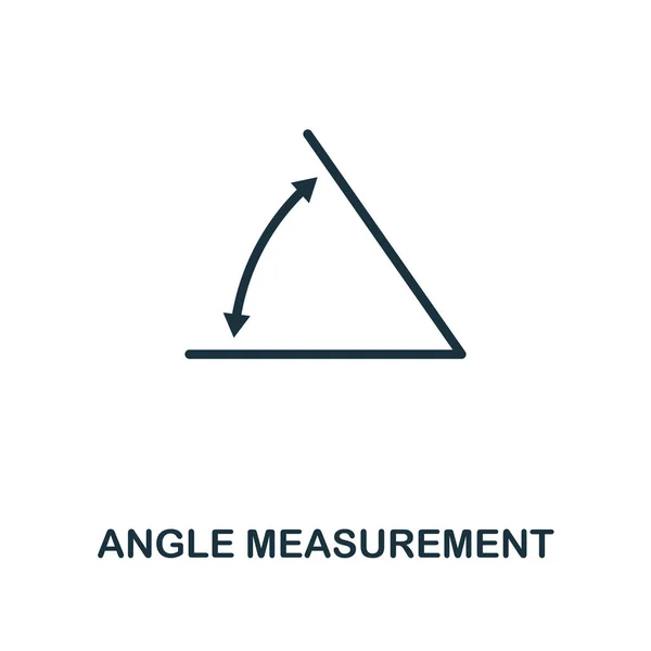 Winkelmessung Symbol Umriss Stil. Thin Line kreatives Winkelmessungssymbol für Logo, Grafikdesign und mehr — Stockvektor