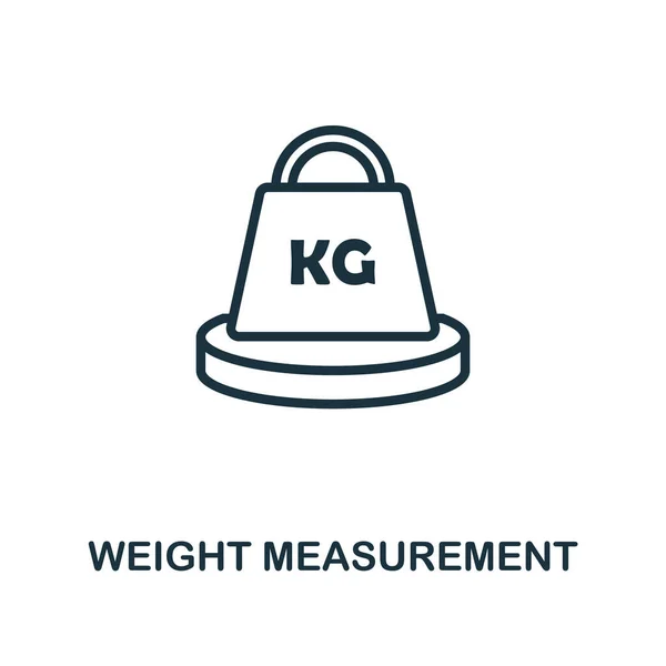 Weight Measurement icon outline style. Thin line creative Weight Measurement icon for logo, graphic design and more — 스톡 벡터