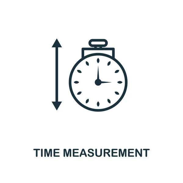 Time Measurement ikonen skissera stil. Tunn linje kreativ Time Measurement ikon för logotyp, grafisk design och mer — Stock vektor